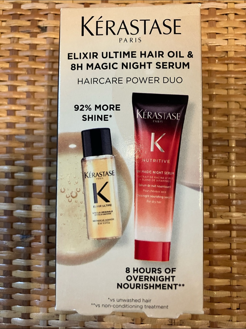 Kerastase Nutritive 8H Magic Night Serum & Elixir Ultime Travel Set NEW